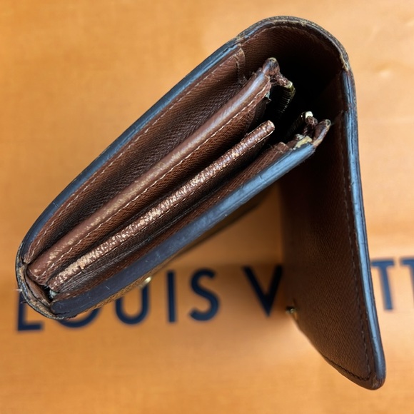 LV Louis Vuitton Monogram Porte Monnaie Billets Tresor Wallet Auth. Vintage 01 - Picture 9 of 17